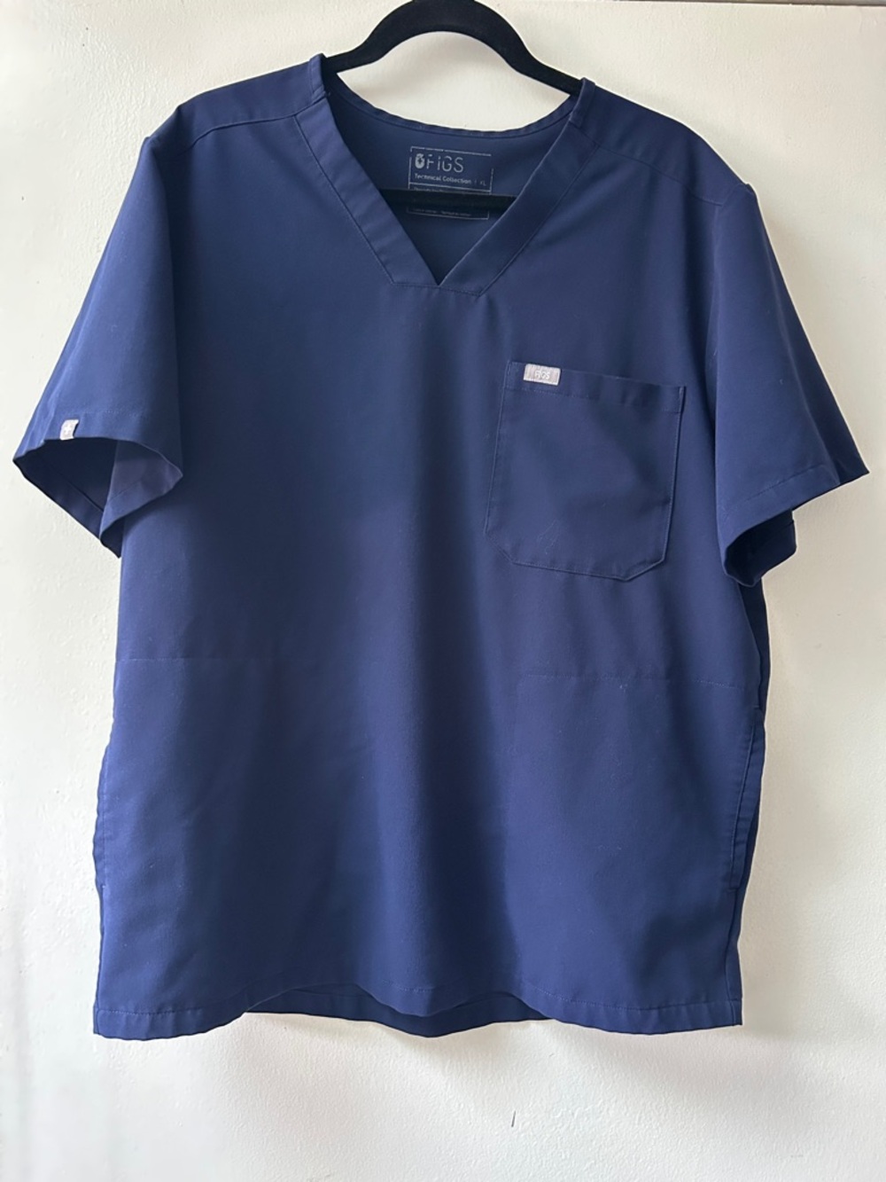 Figs Men's Classic Blue Short Sleeve Shirt